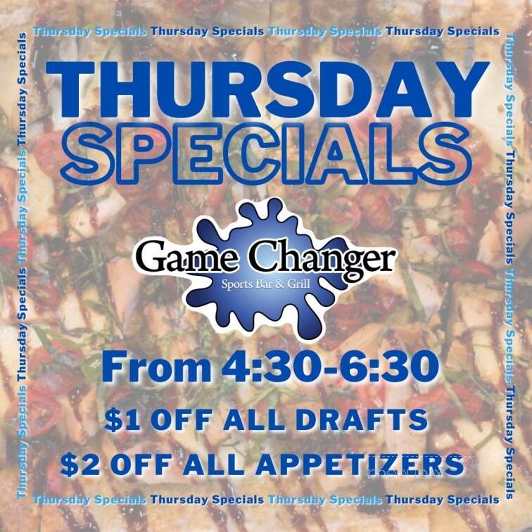 Game Changer Sports Bar - Atlanta, GA menu_pic