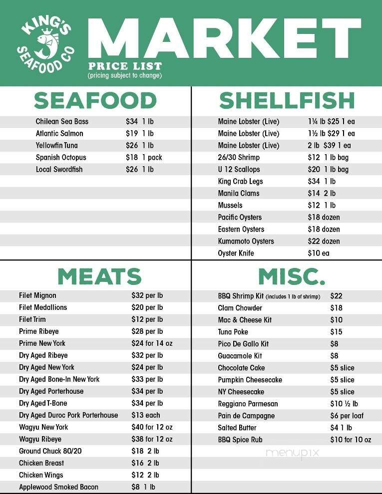 Water Grill South Coast Plaza - Costa Mesa, CA menu_pic