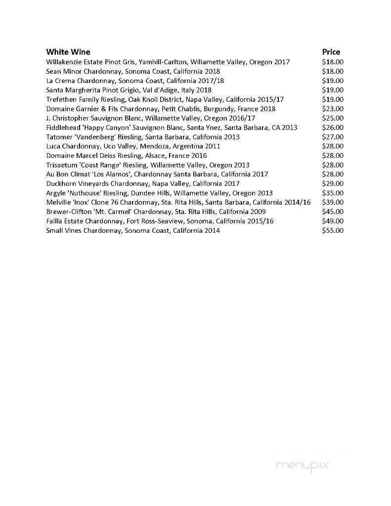Water Grill South Coast Plaza - Costa Mesa, CA menu_pic