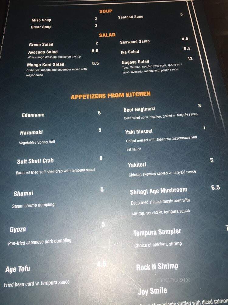 Nagoya Sushi & Hibachi - Howell, NJ menu_pic