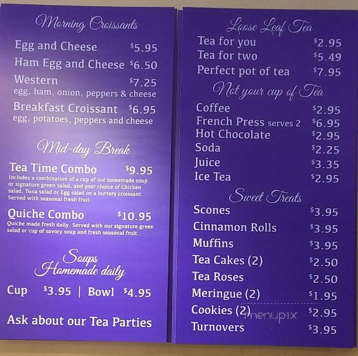 Teatime Tranquility & Treasures - Alachua, FL menu_pic