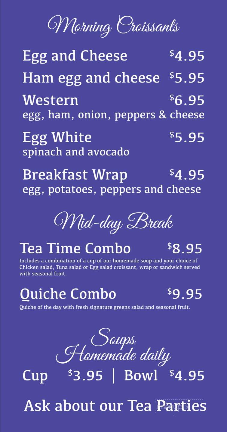 Teatime Tranquility & Treasures - Alachua, FL menu_pic