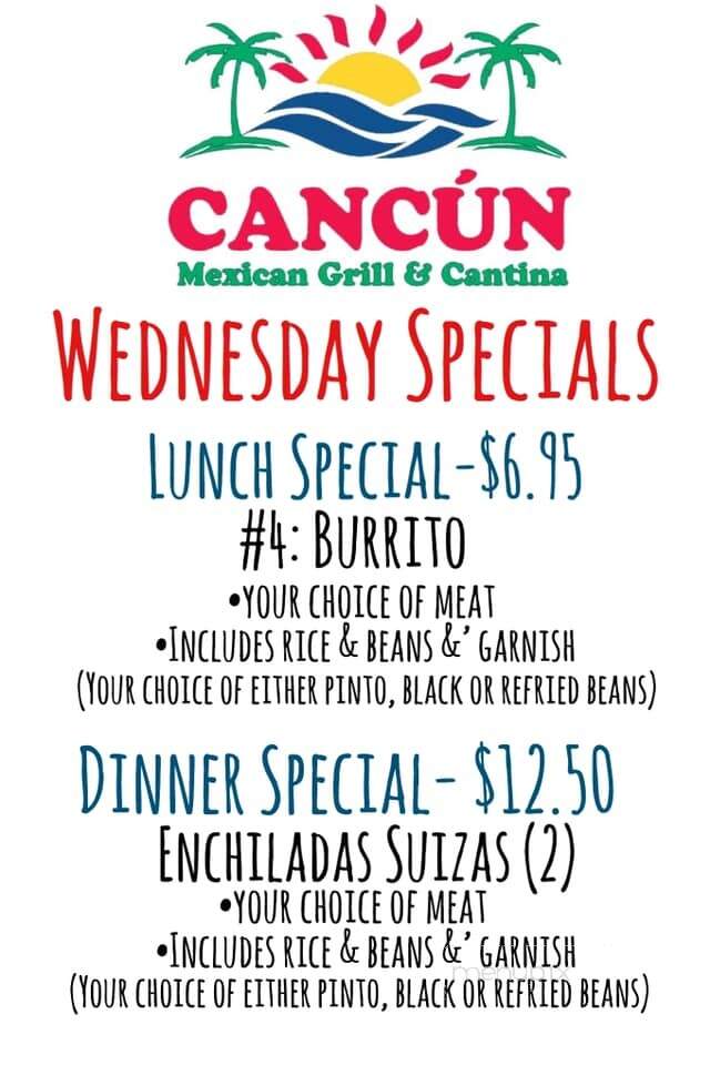Cancun Mexican And Cantina - Greeley, CO menu_pic