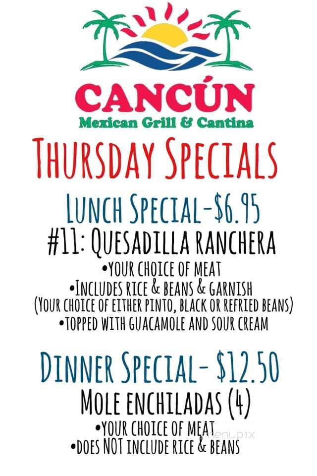 Cancun Mexican And Cantina - Greeley, CO menu_pic