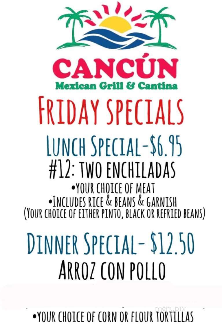 Cancun Mexican And Cantina - Greeley, CO menu_pic