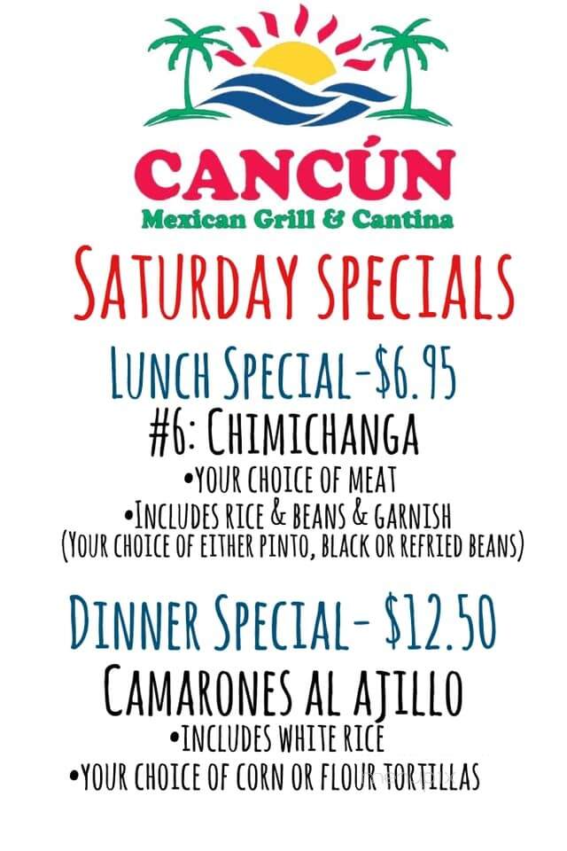 Cancun Mexican And Cantina - Greeley, CO menu_pic