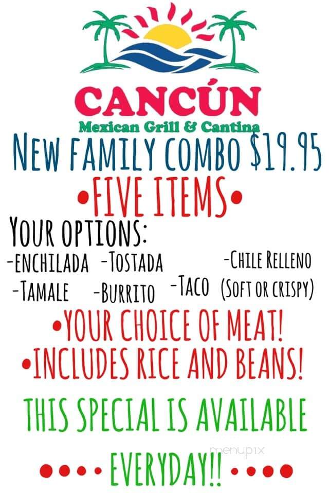 Cancun Mexican And Cantina - Greeley, CO menu_pic