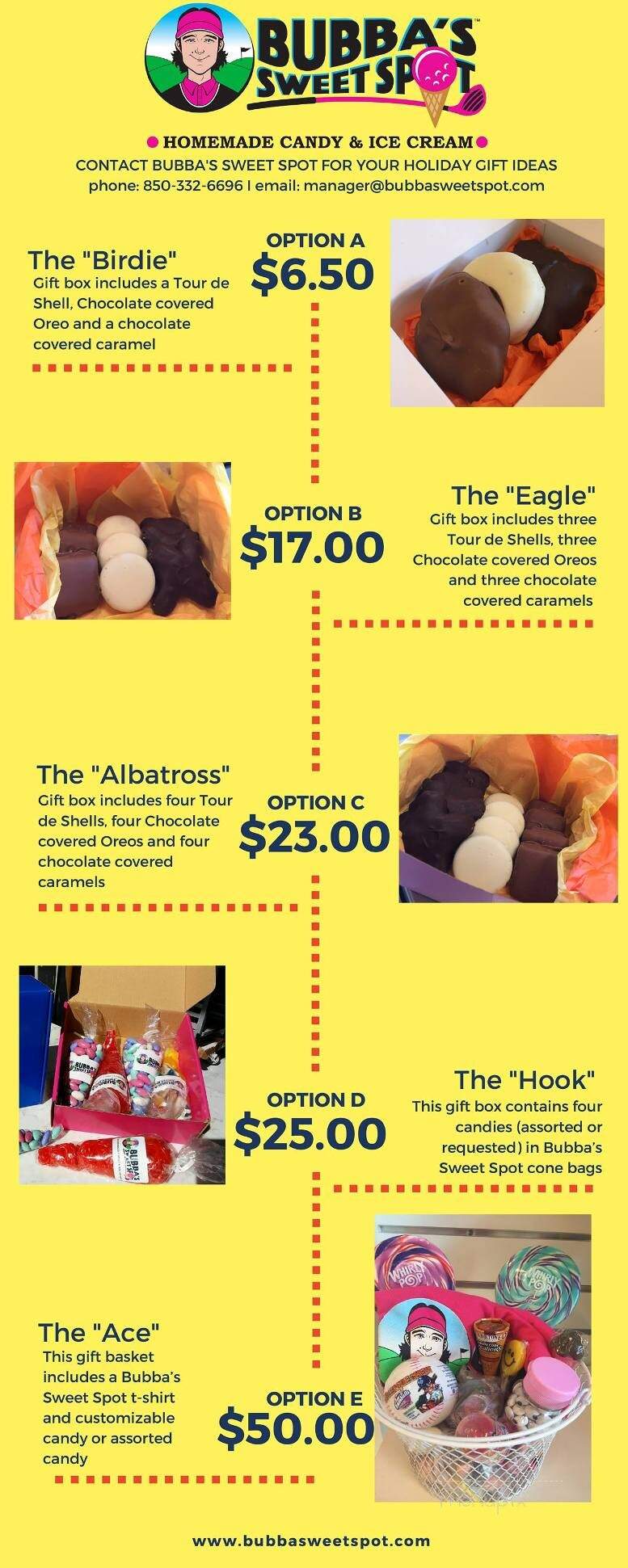 Bubba's Sweet Spot - Pensacola, FL menu_pic