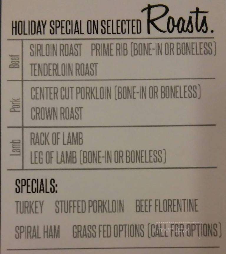 Seacoast Brothers Butcher Shop - York, ME menu_pic