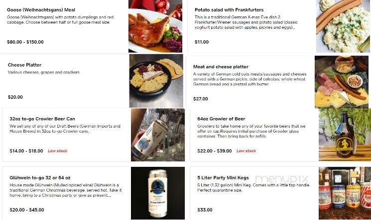 Kathrin's Biergarten - Rocklin, CA menu_pic