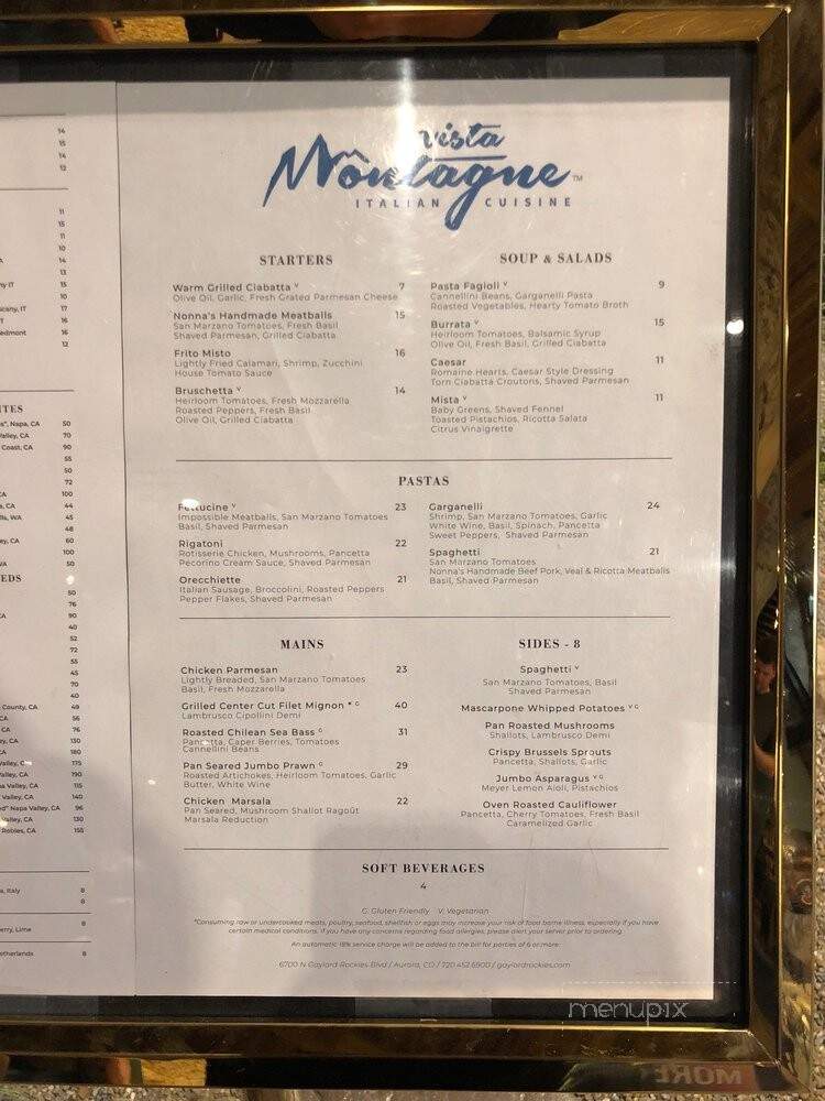 Vista Montagne - Aurora, CO menu_pic