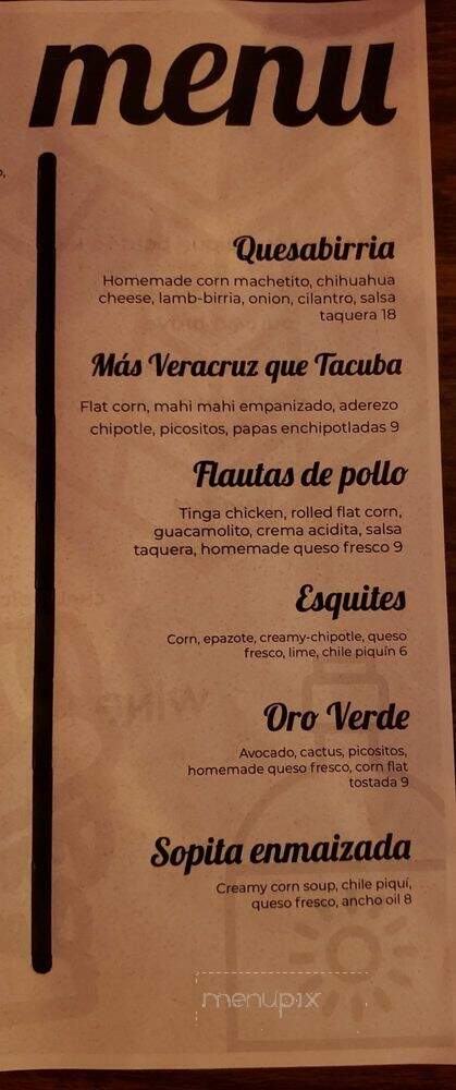 Malinche Mexican Culinary Experience - Ellisville, MO menu_pic
