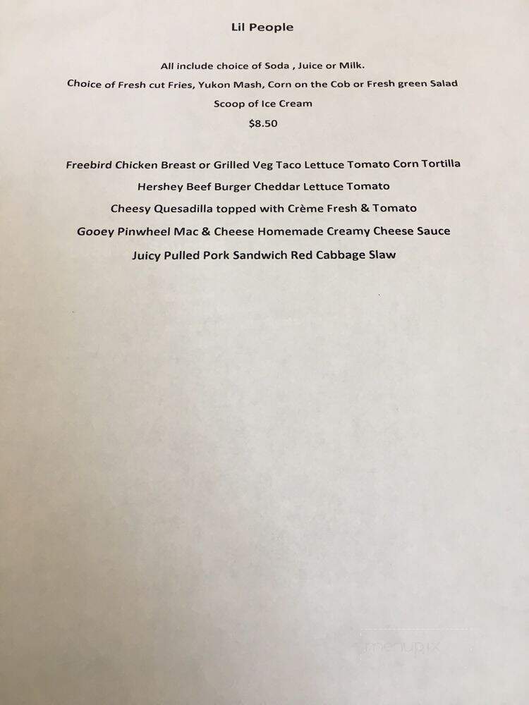 Saucony Creek Franklin Station - Reading, PA menu_pic