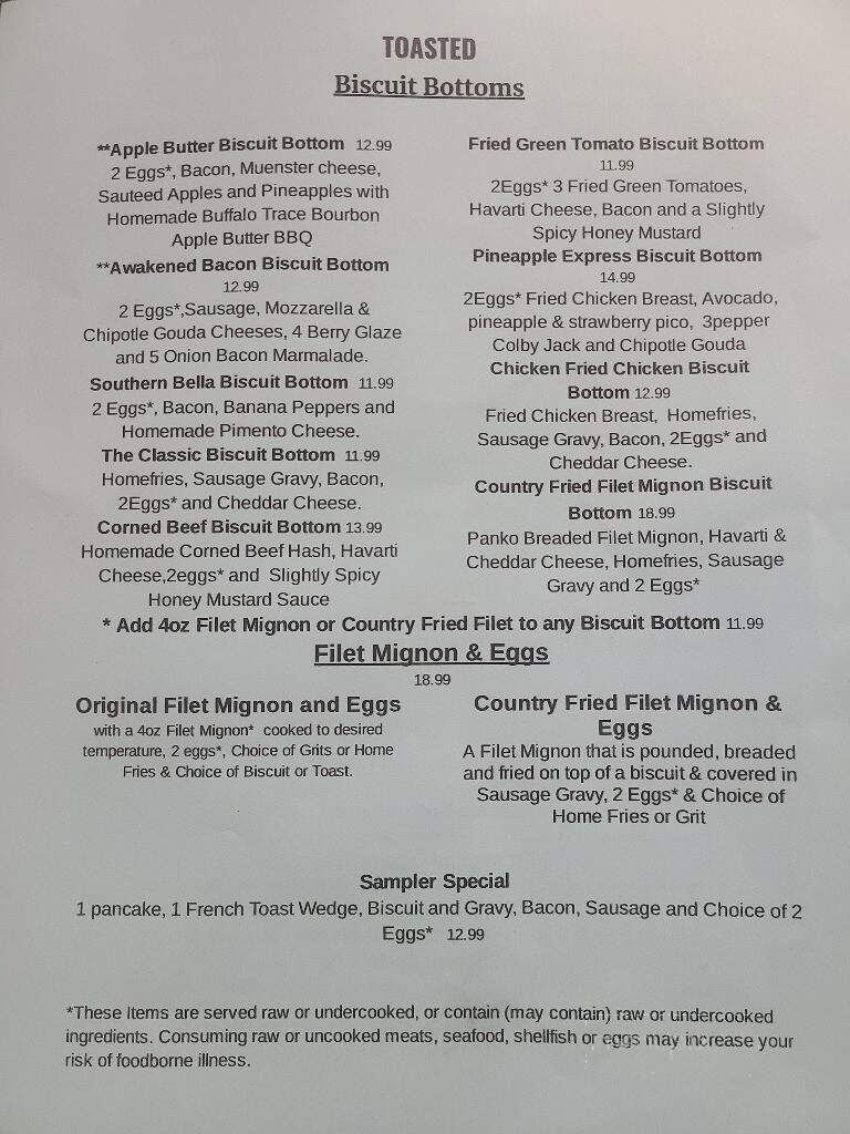Toasted - Calabash, NC menu_pic