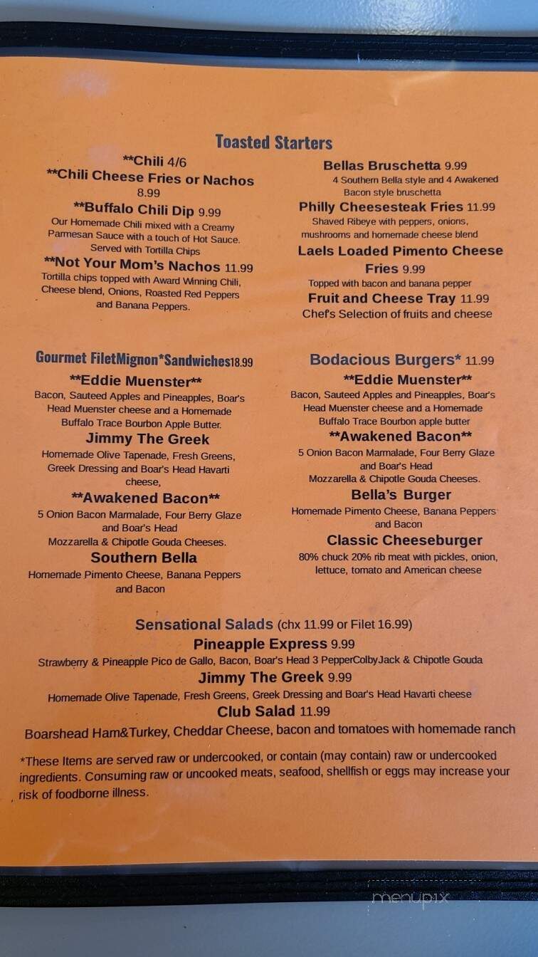 Toasted - Calabash, NC menu_pic