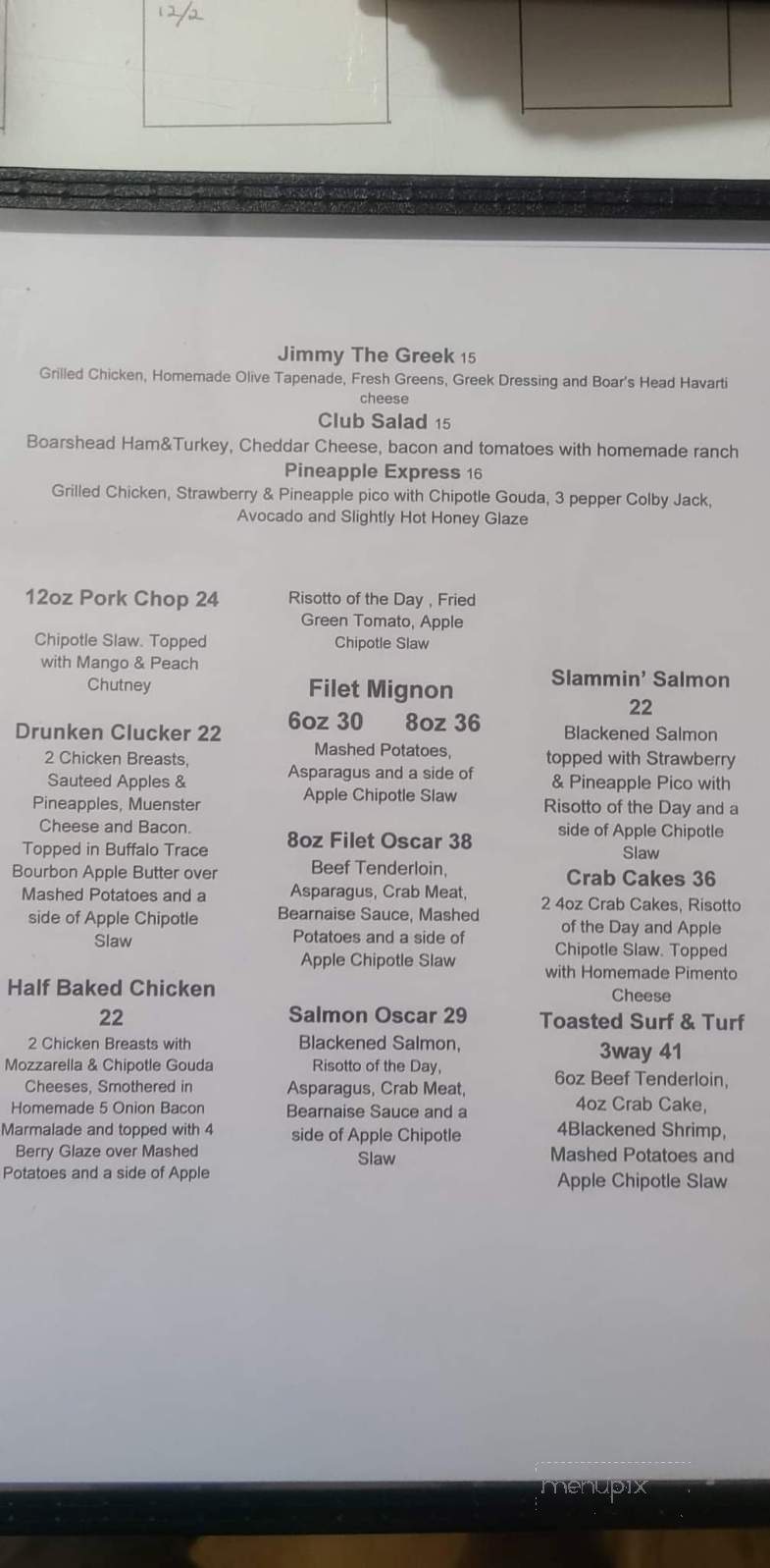 Toasted - Calabash, NC menu_pic