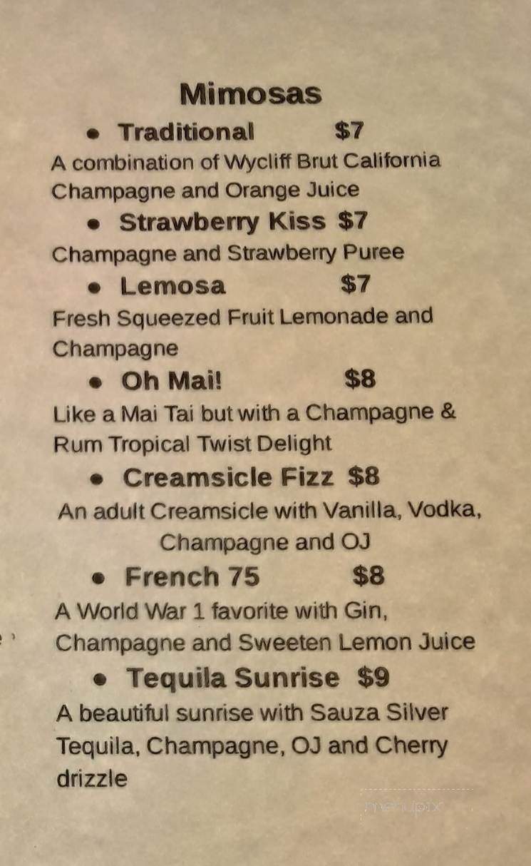 Toasted - Calabash, NC menu_pic