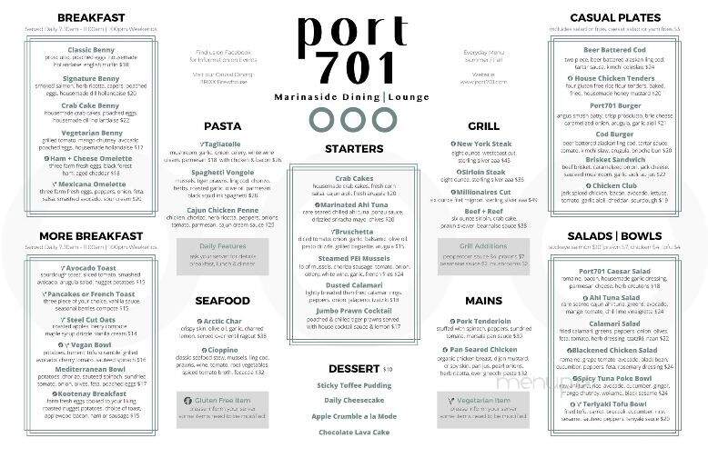 Port701 - Nelson, BC menu_pic