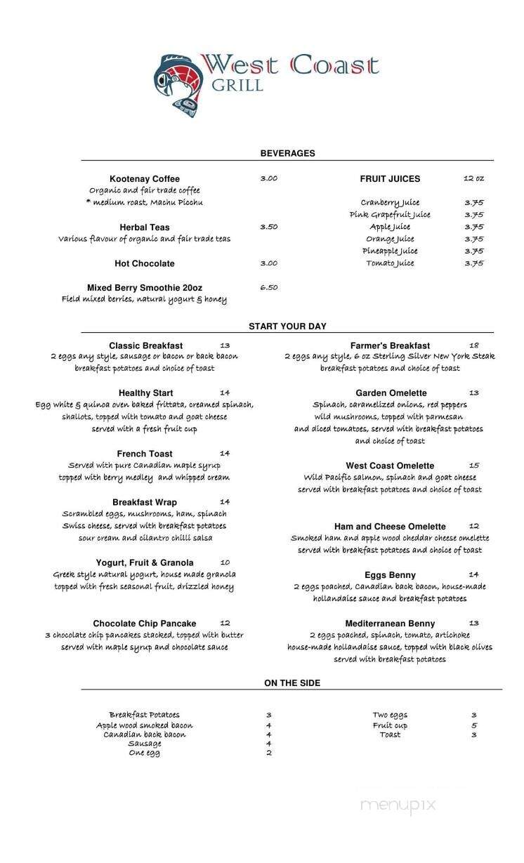 Port701 - Nelson, BC menu_pic