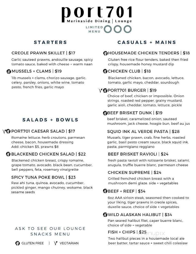 Port701 - Nelson, BC menu_pic