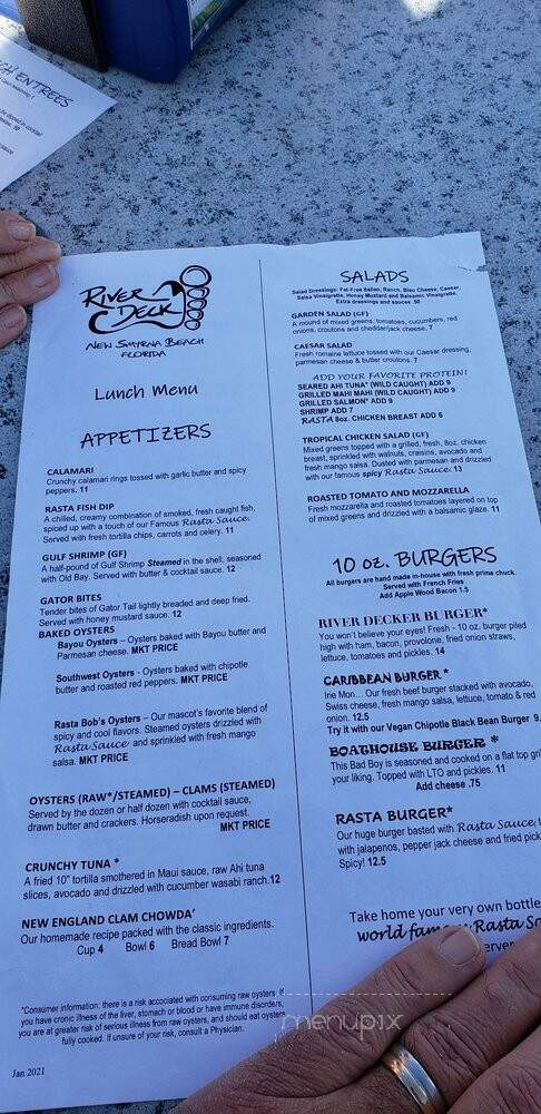 River Deck - New Smyrna Beach, FL menu_pic