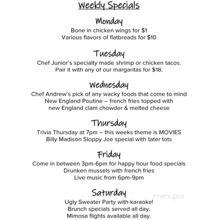 Paper City Bar & Grill - Holyoke, MA menu_pic