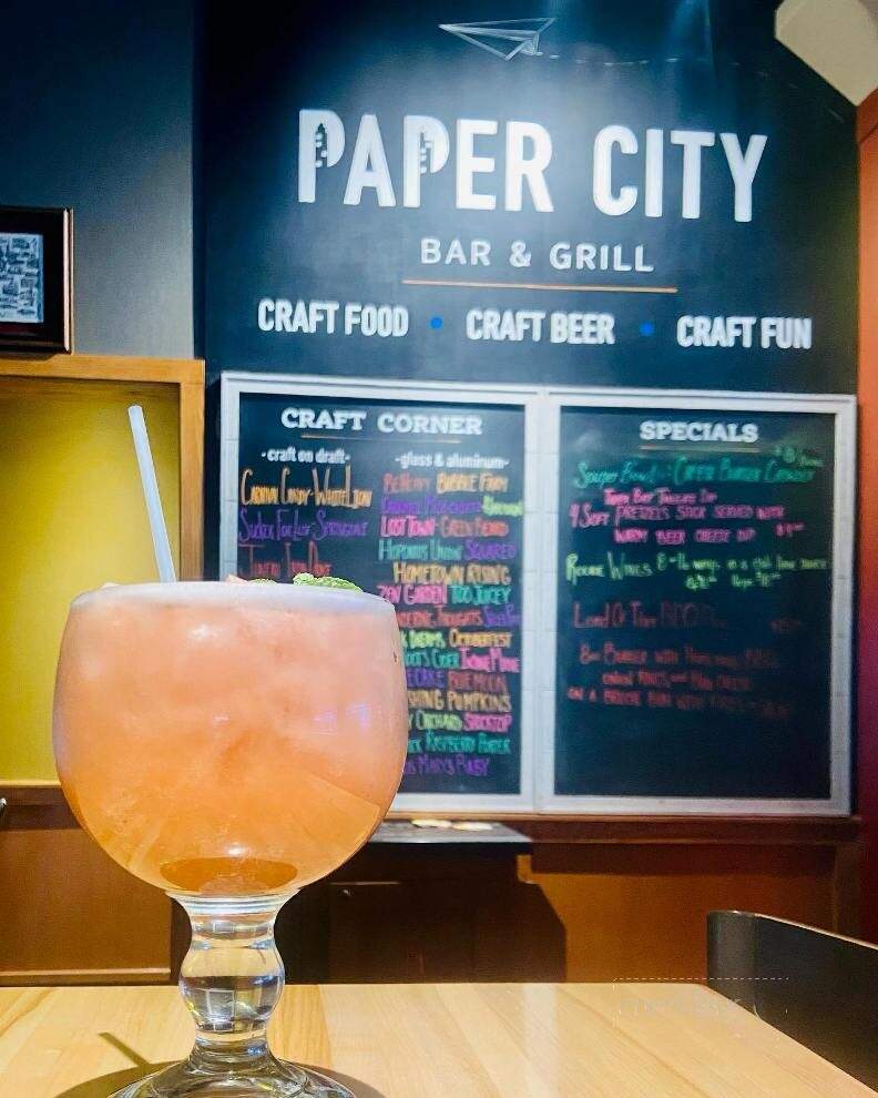 Paper City Bar & Grill - Holyoke, MA menu_pic