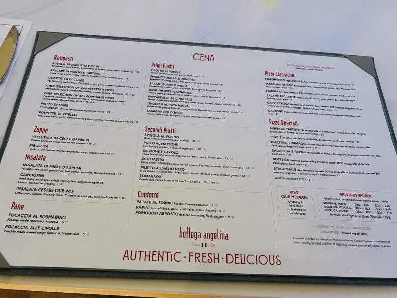 Bottega Angelina - Laguna Niguel, CA menu_pic