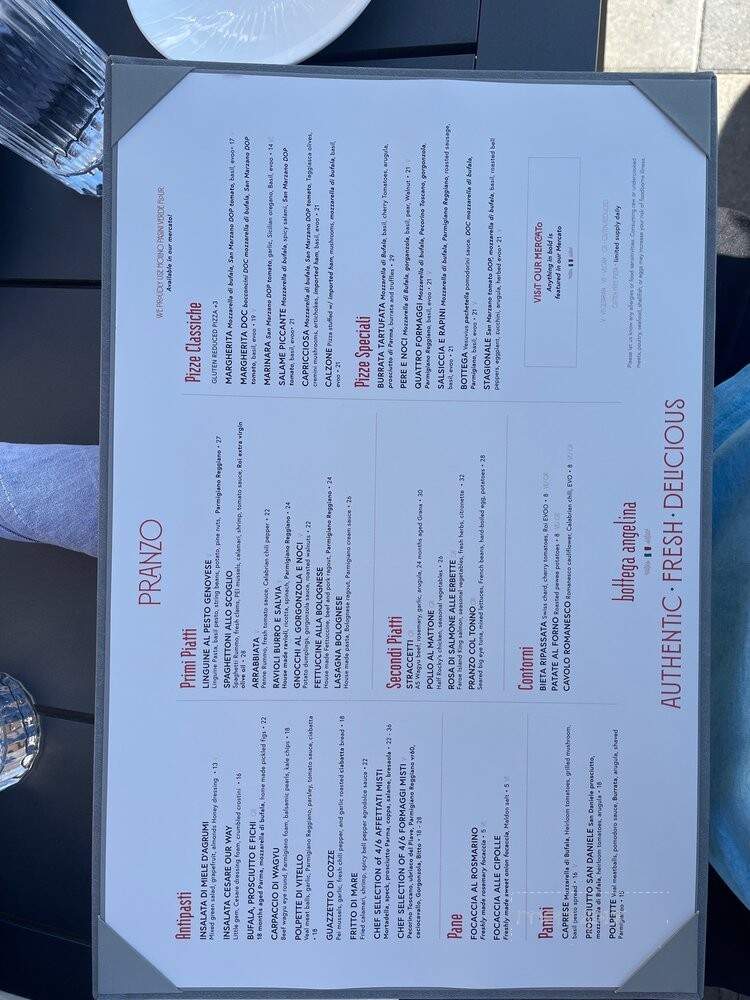 Bottega Angelina - Laguna Niguel, CA menu_pic