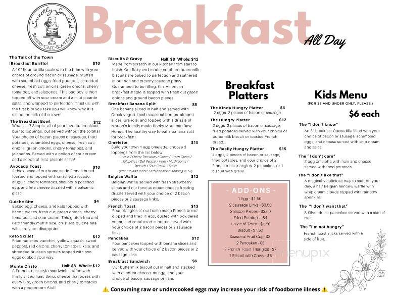 Sweetly Spoiled - Marion, MT menu_pic