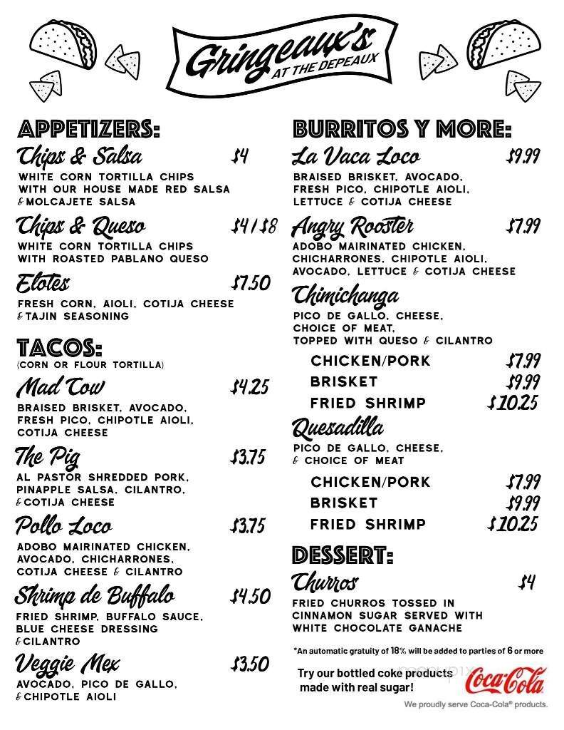 The Depeaux - Independence, LA menu_pic