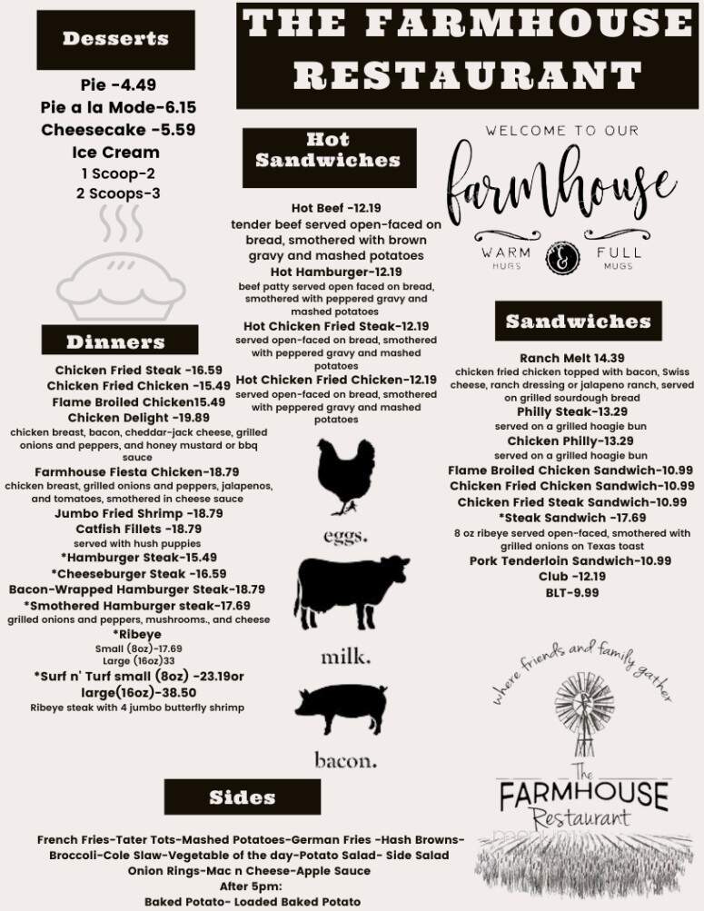 The Farmhouse - Sharon Springs, KS menu_pic