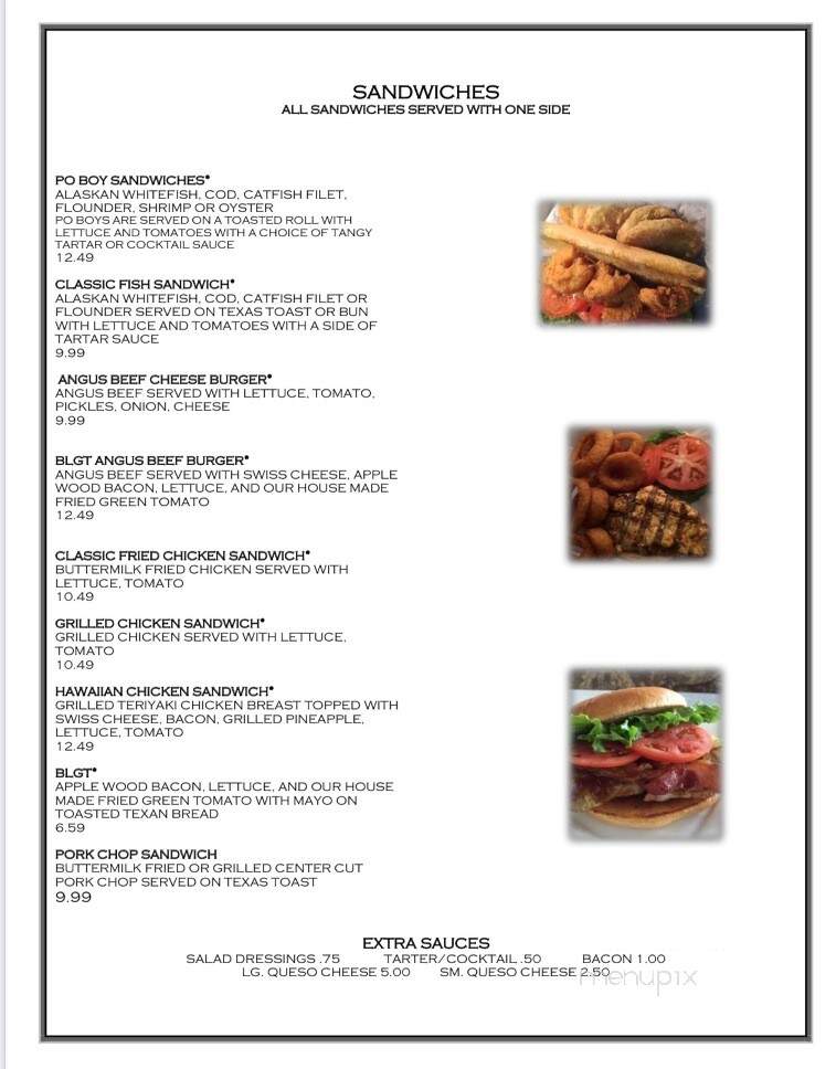 Off Tha Hook Seafood and Grill - Abbeville, SC menu_pic