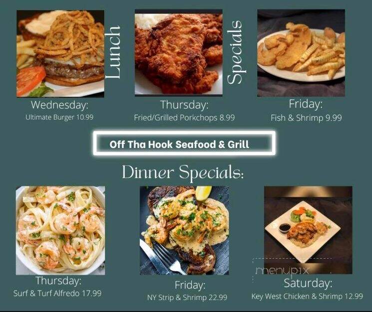 Off Tha Hook Seafood and Grill - Abbeville, SC menu_pic