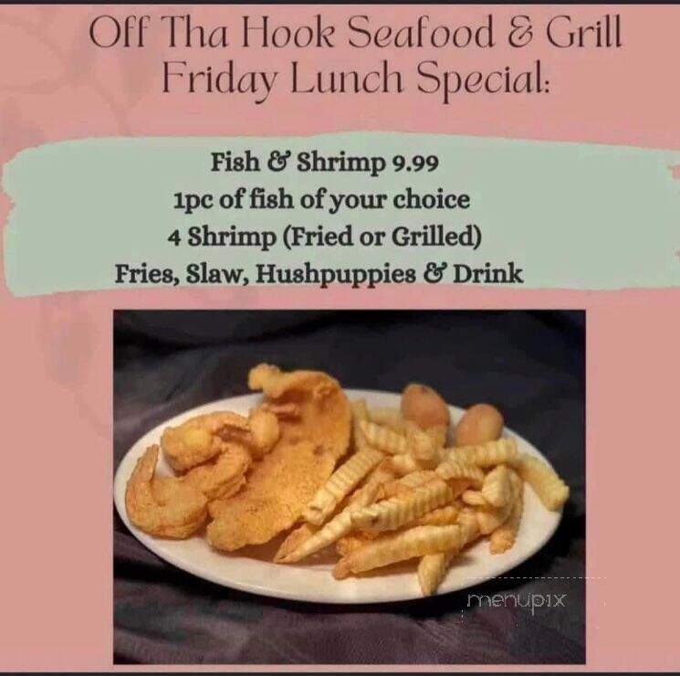Off Tha Hook Seafood and Grill - Abbeville, SC menu_pic