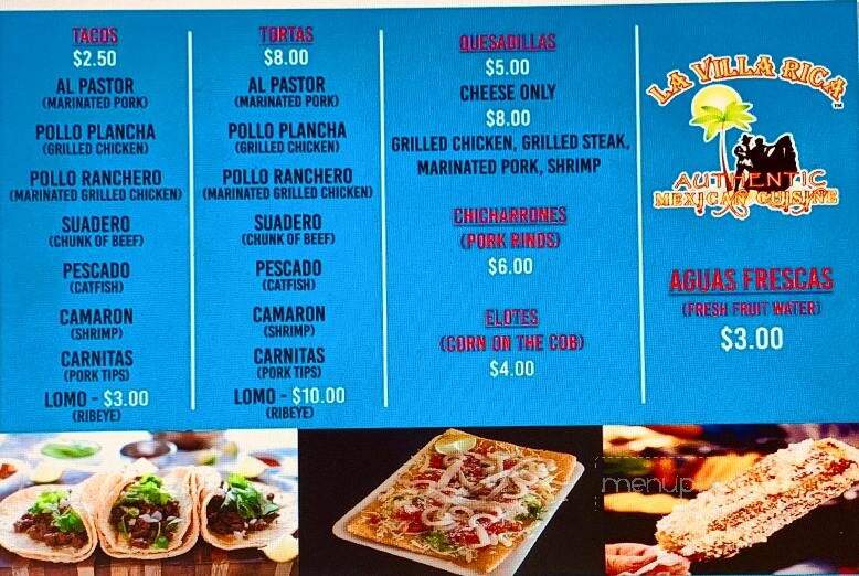 La Villa Rica Cuisine - Lebanon, KY menu_pic
