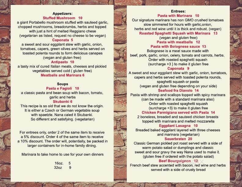 Gustoso Ristorante - Spruce Pine, NC menu_pic