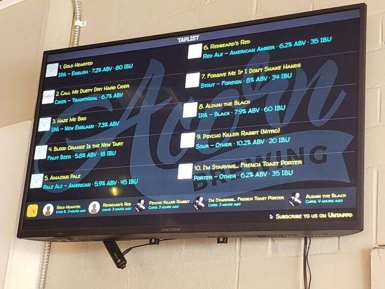 Acorn Brewing - Edgewood, WA menu_pic