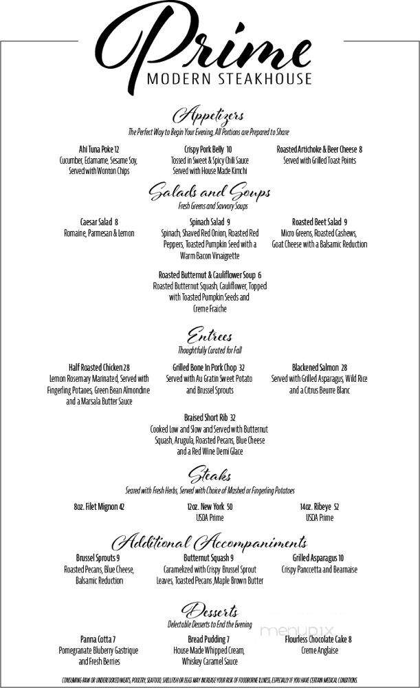 Prime Modern Steakhouse - Red Bluff, CA menu_pic
