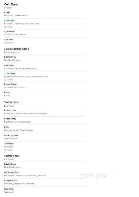Dutch Bros Coffee - Gallatin, TN menu_pic