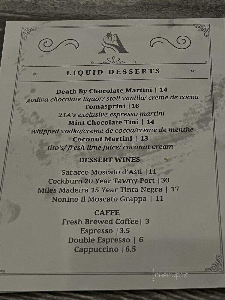 21A On Broadway - Long Branch, NJ menu_pic