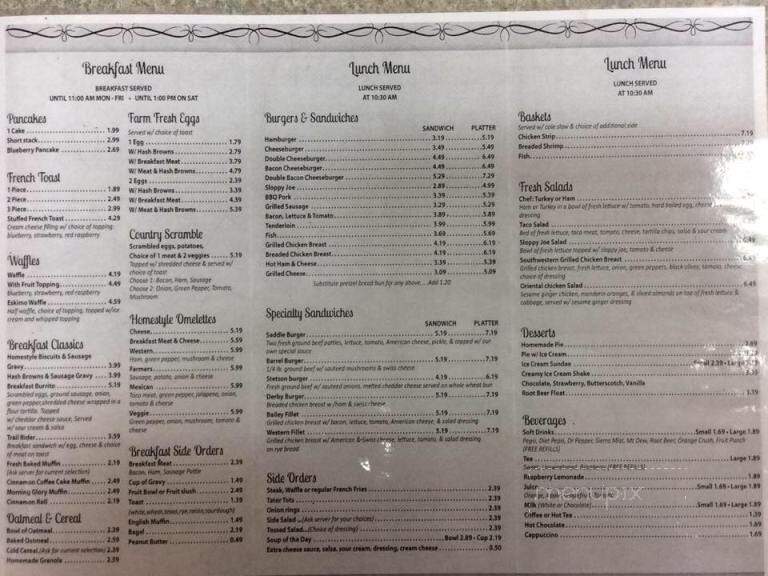 Country Corral Restaurant - Shipshewana, IN menu_pic