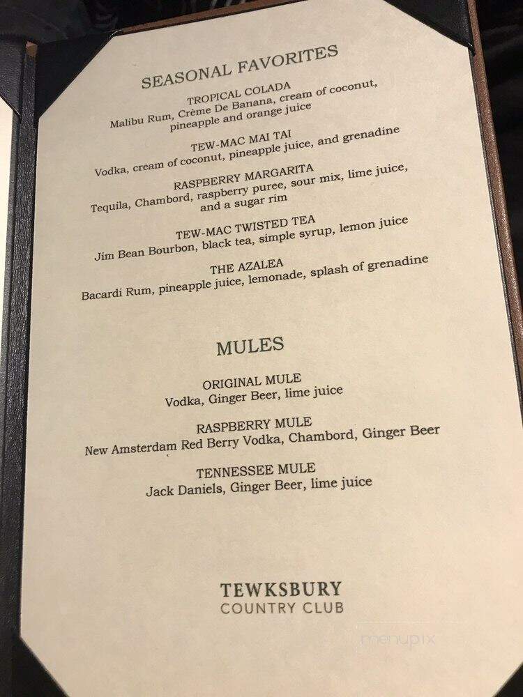 Tew-Mac Tavern - Tewksbury, MA menu_pic