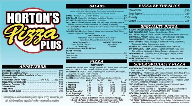 Hortons Pizza Plus - Parsons, KS menu_pic
