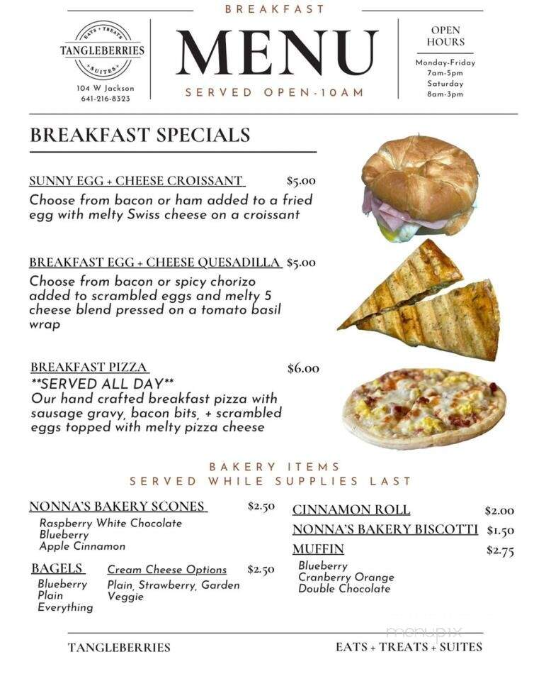 Tangleberries - Centerville, IA menu_pic