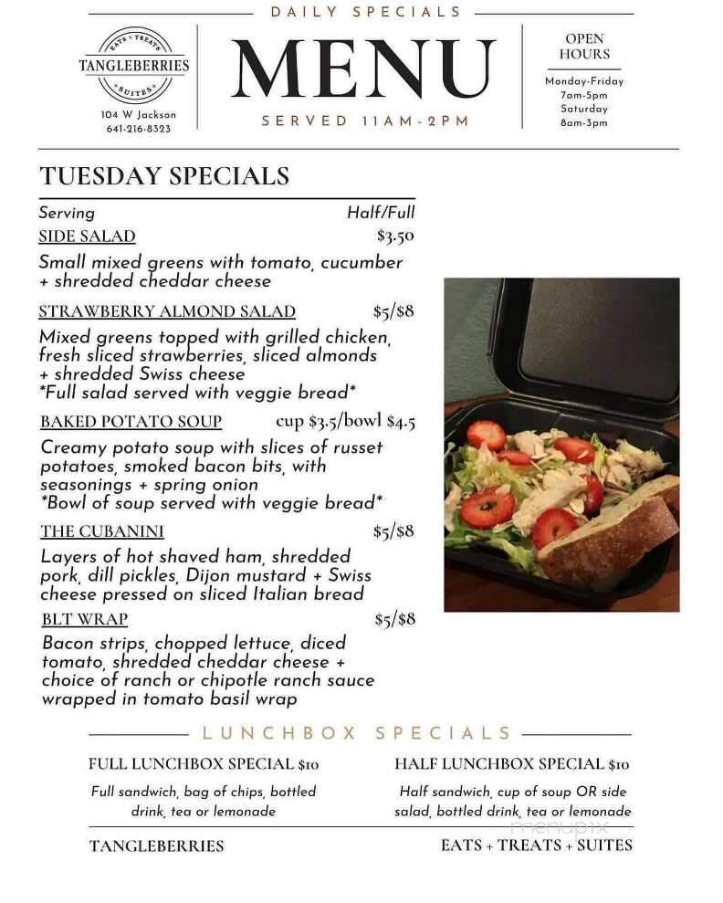 Tangleberries - Centerville, IA menu_pic