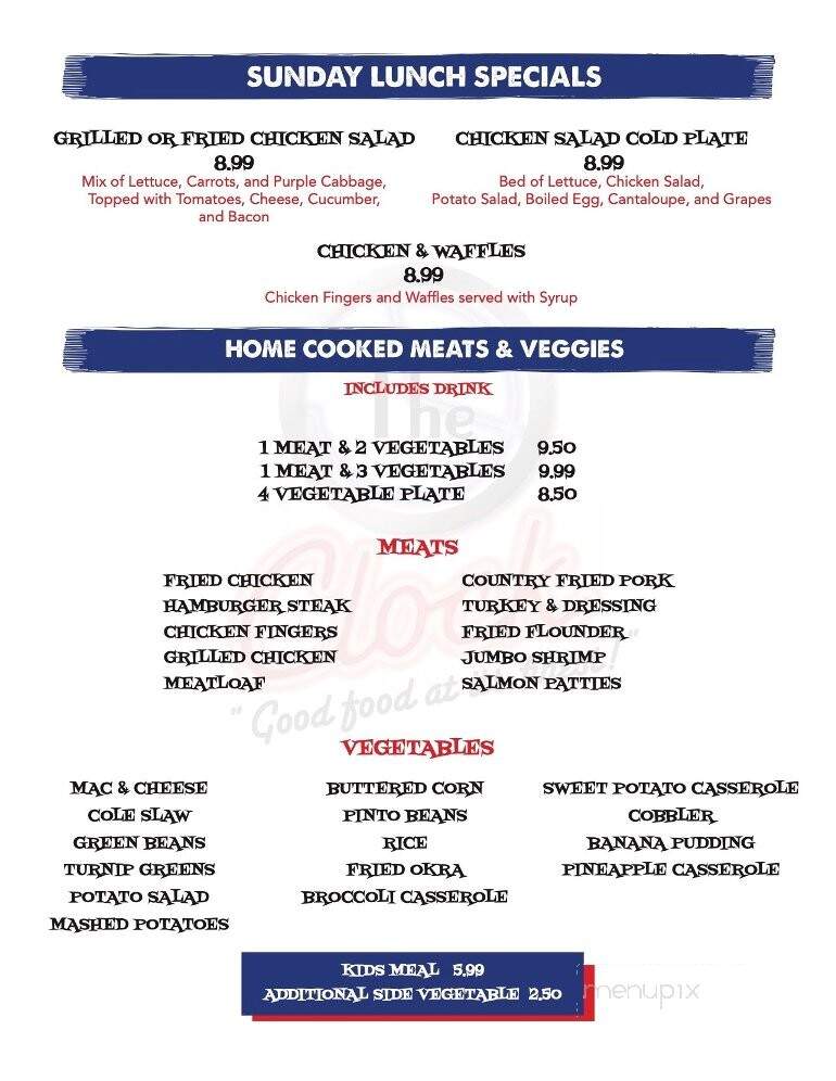 Clock Drive-In Of Anderson - Anderson, SC menu_pic