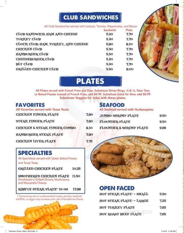 Clock Drive-In Of Anderson - Anderson, SC menu_pic