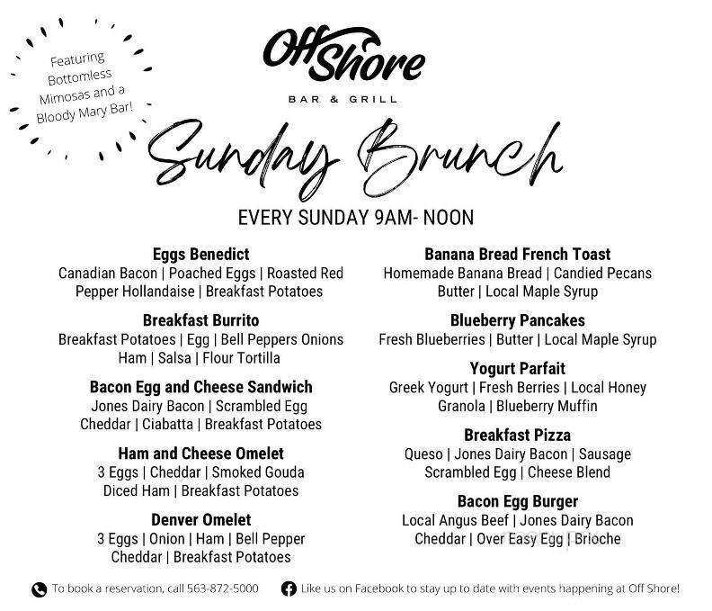 Off Shore Bar & Grill - Bellevue, IA menu_pic