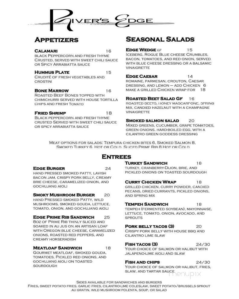 River's Edge Restaurant - Grants Pass, OR menu_pic